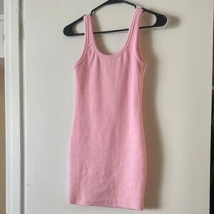 Pink Sleeveless Bodycon Dress
